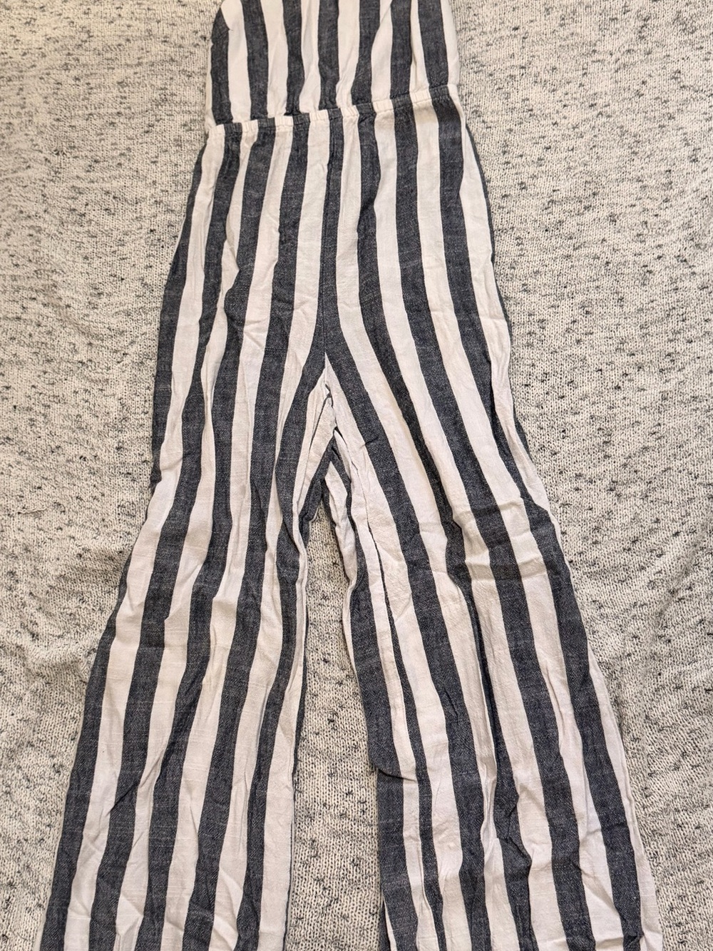 Forever 21 Black and White Striped Kids Jumpsuit